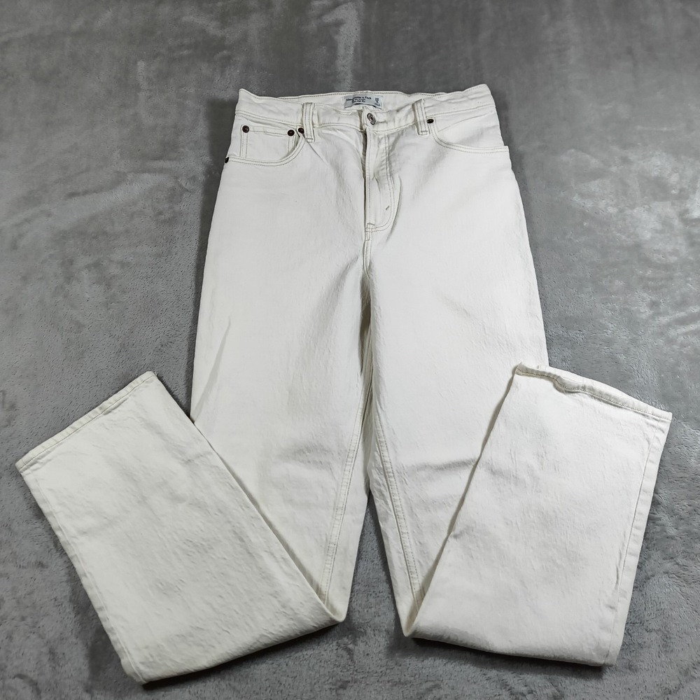 Abercrombie & Fitch High-Rise White Jeans